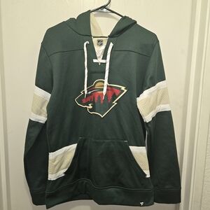 FANATICS NHL Minnesota Wild Pullover Hoodie Primary Logo Green Size Medium